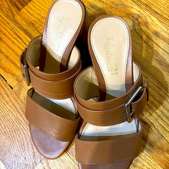 Leather Lauren Ralph Lauren block heels - size 6 - Picture 5 of 5